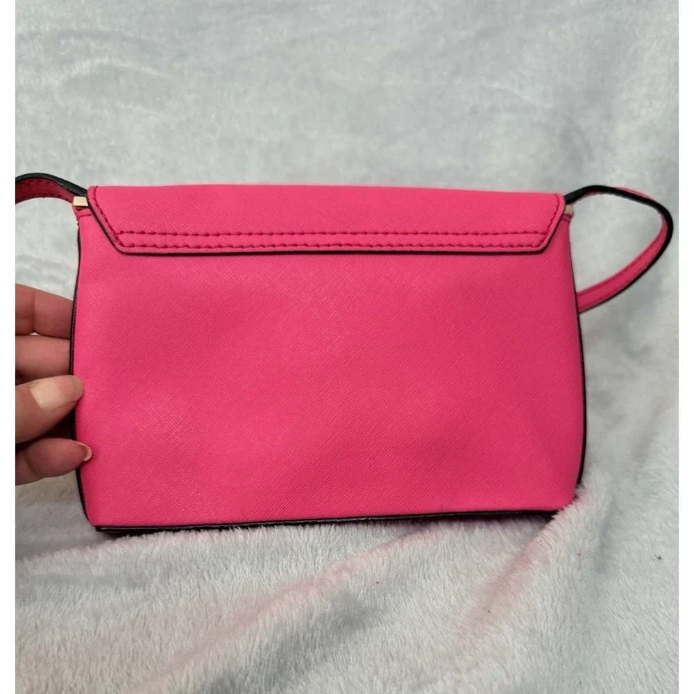 Kate Spade Hot Pink Leather Crossbody Purse Newbury Lane Small Shoulder Bag